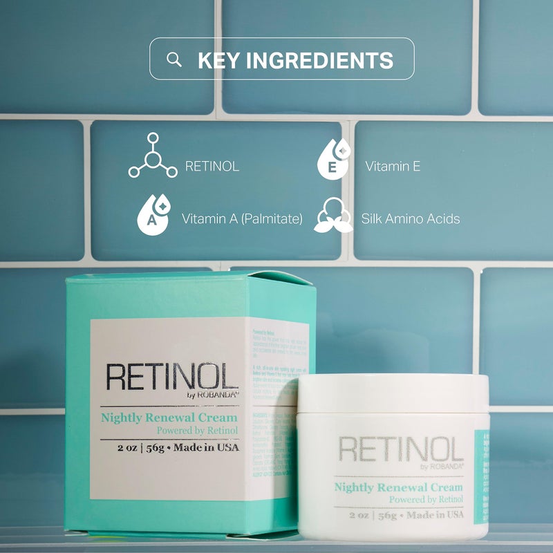 Robanda Retinol Nightly Renewal Cream â”‚ All in One Age Repairing Night Cream Targets Wrinkles and Fine Lines - Image 2